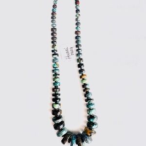 Turquoise and Black Beaded Necklace